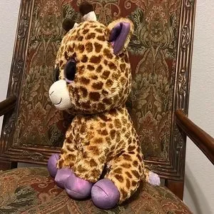 Ty Toys Ty Giraffe Plush Safari Beanie Boos Purple Glittery